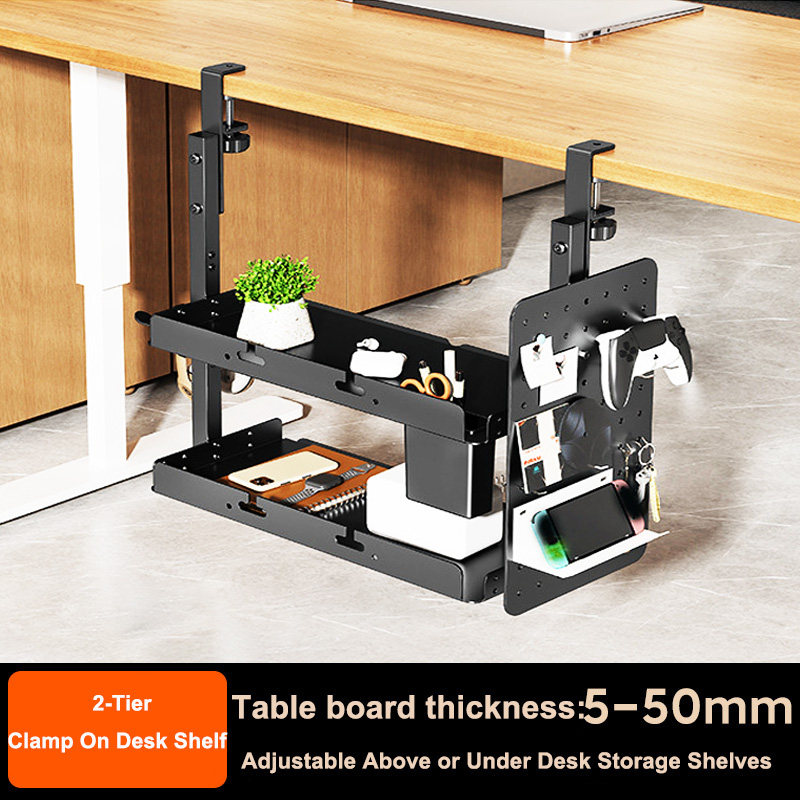 Gaming Accessories For Your Desk - Clamp-on 14 inch Above Below Desk