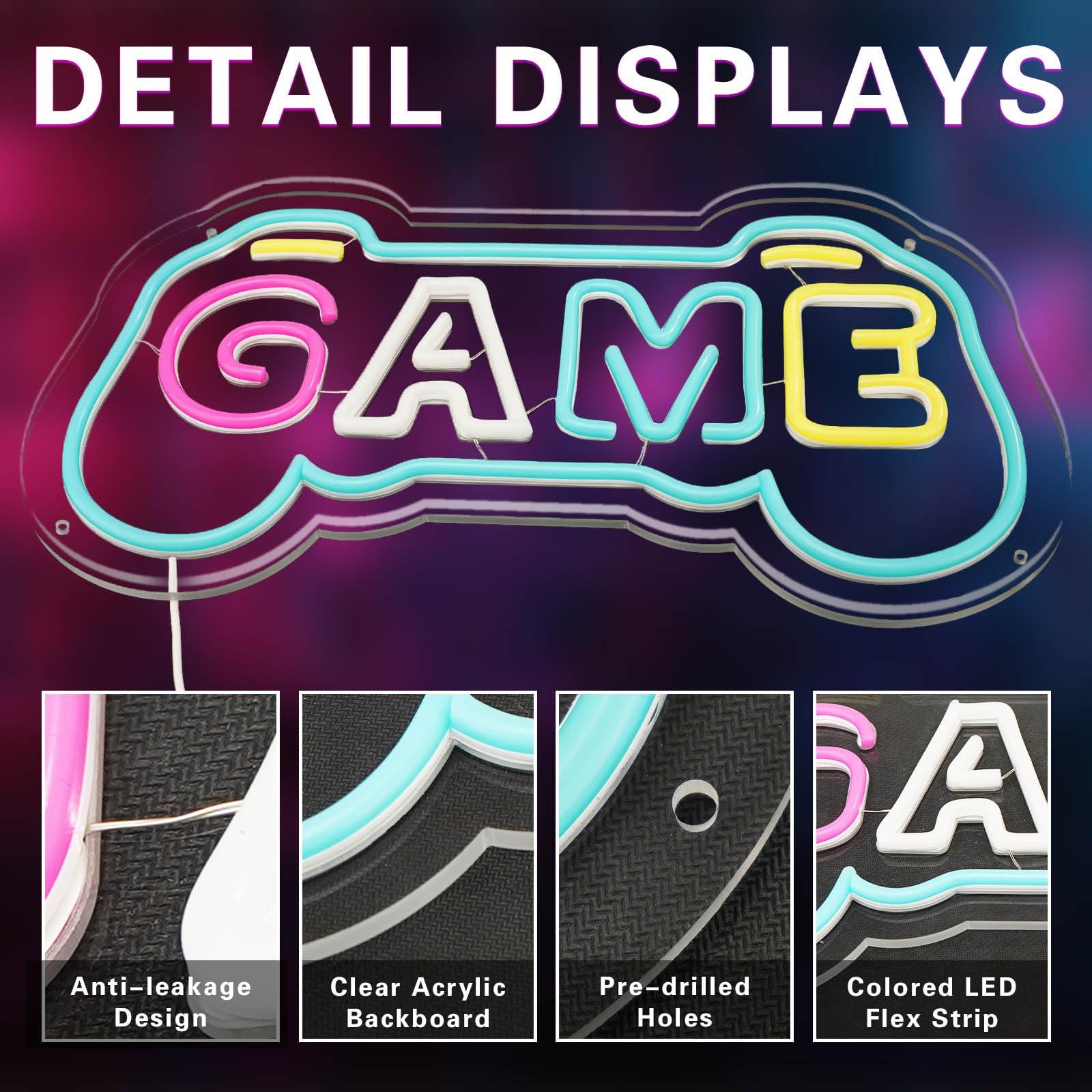 Game Neon Sign for Gamer Room  - огляд і ціна Gaming Accessories Boys