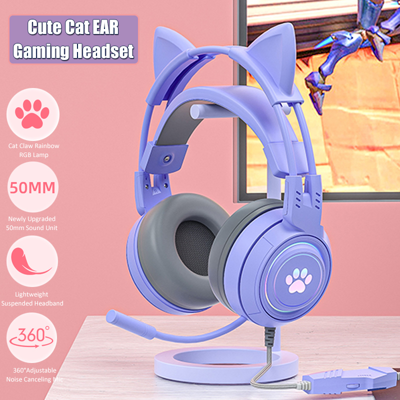 Cute Cat Ear Gaming Headphones - огляд і ціна Gaming Accessories Kids