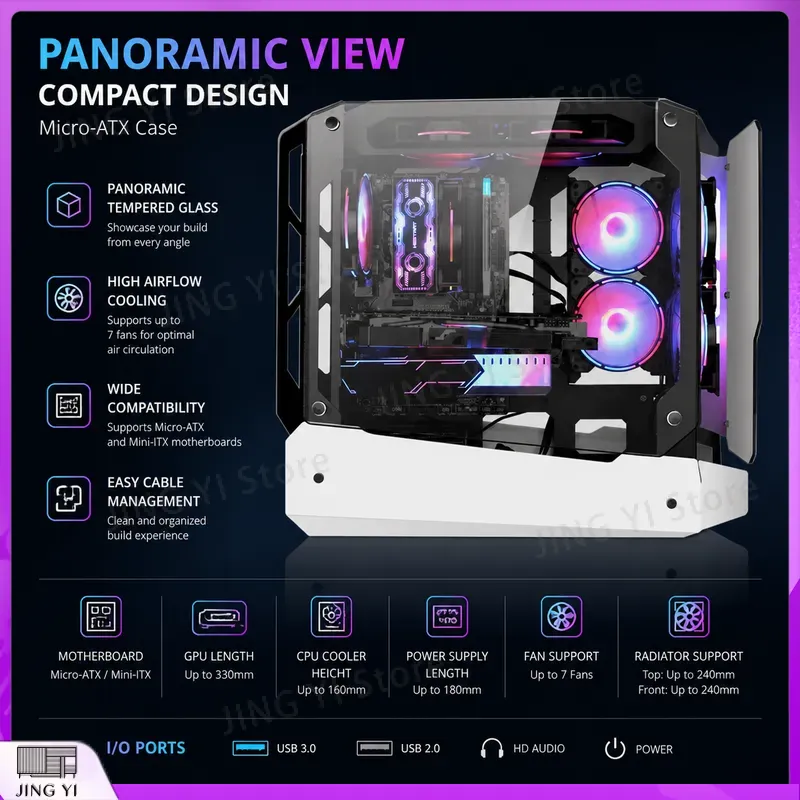 mATX Gaming PC Case Desktop Co - огляд і ціна Gaming Hardware And Accessories